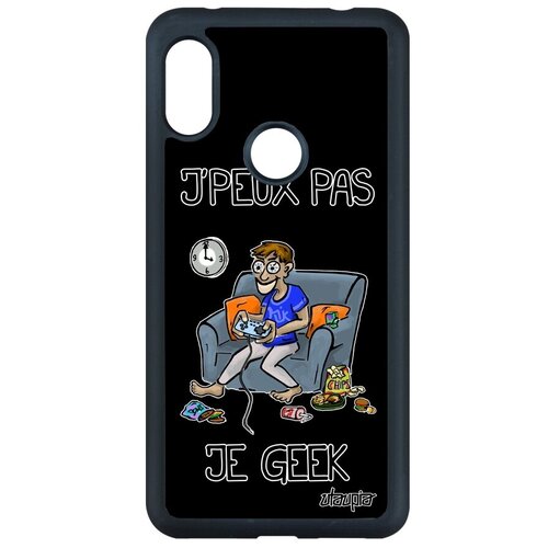 фото Защитный чехол на смартфон // xiaomi redmi note 6 pro // "не могу - играю!" повод юмор, utaupia, черный