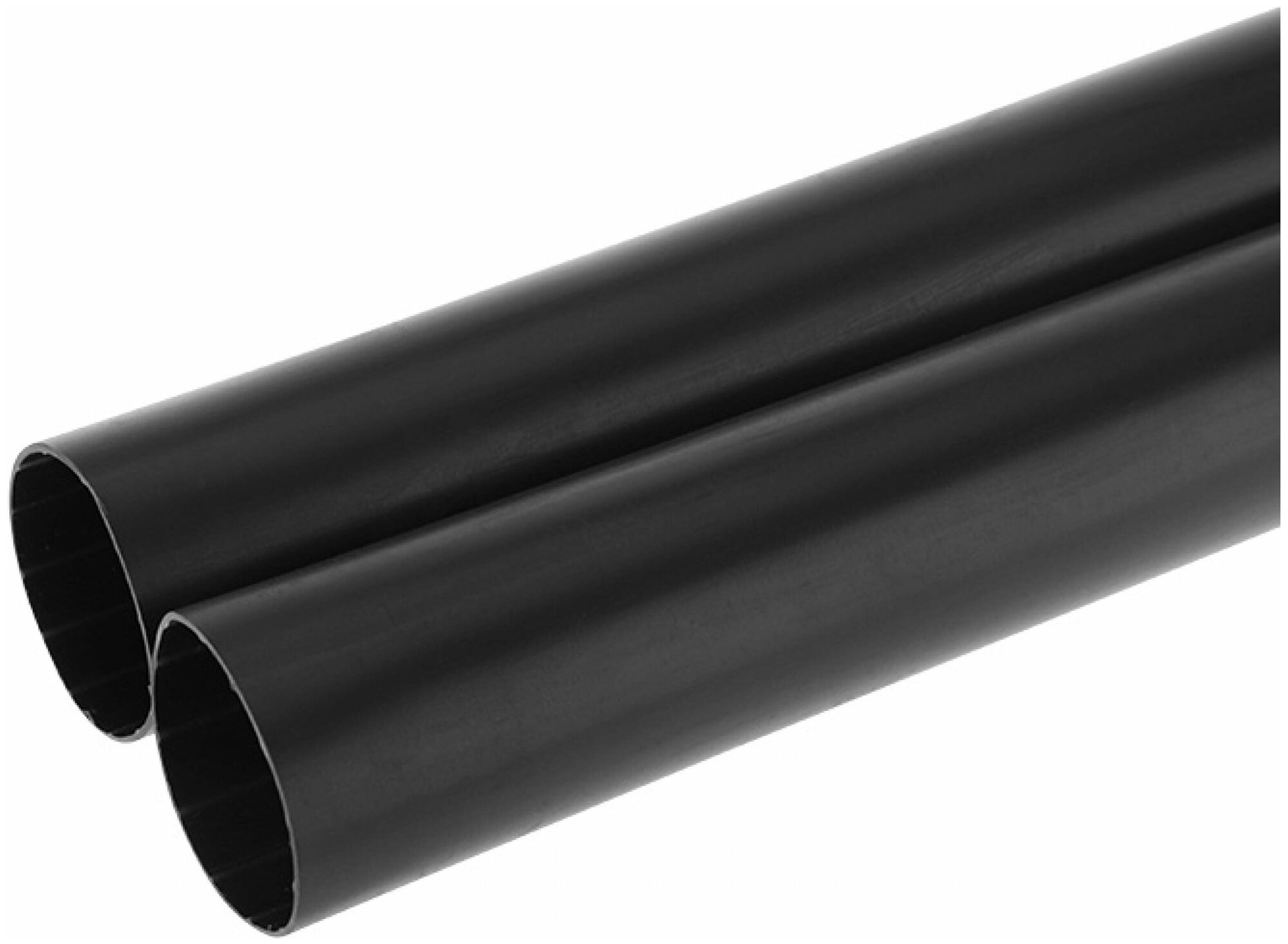 Термоусаживаемая трубка клеевая 330/55 мм 6:1 черная 2 шт по 1 м REXANT