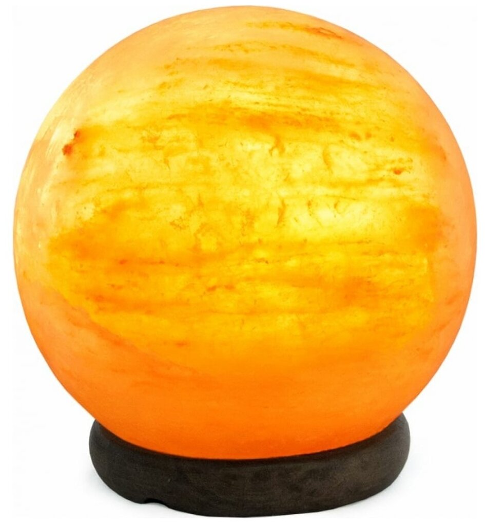 Соляной светильник «Сфера 3-4 кг» с диммером - фотография № 1
