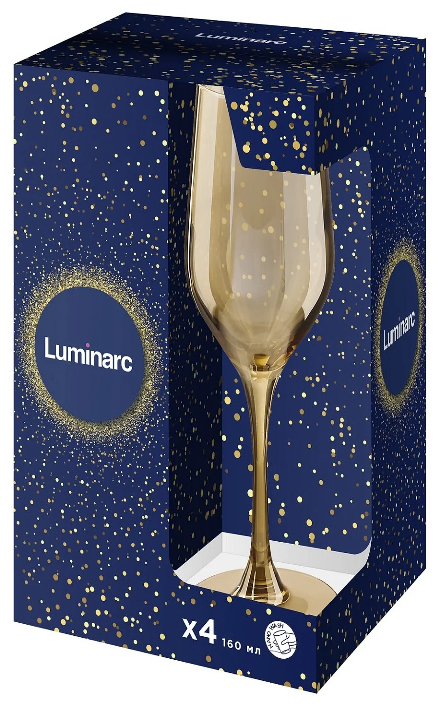 Набор бокалов Luminarc Golden Honey для шампанского P9307, 160 мл, 4 шт. - фотография № 4