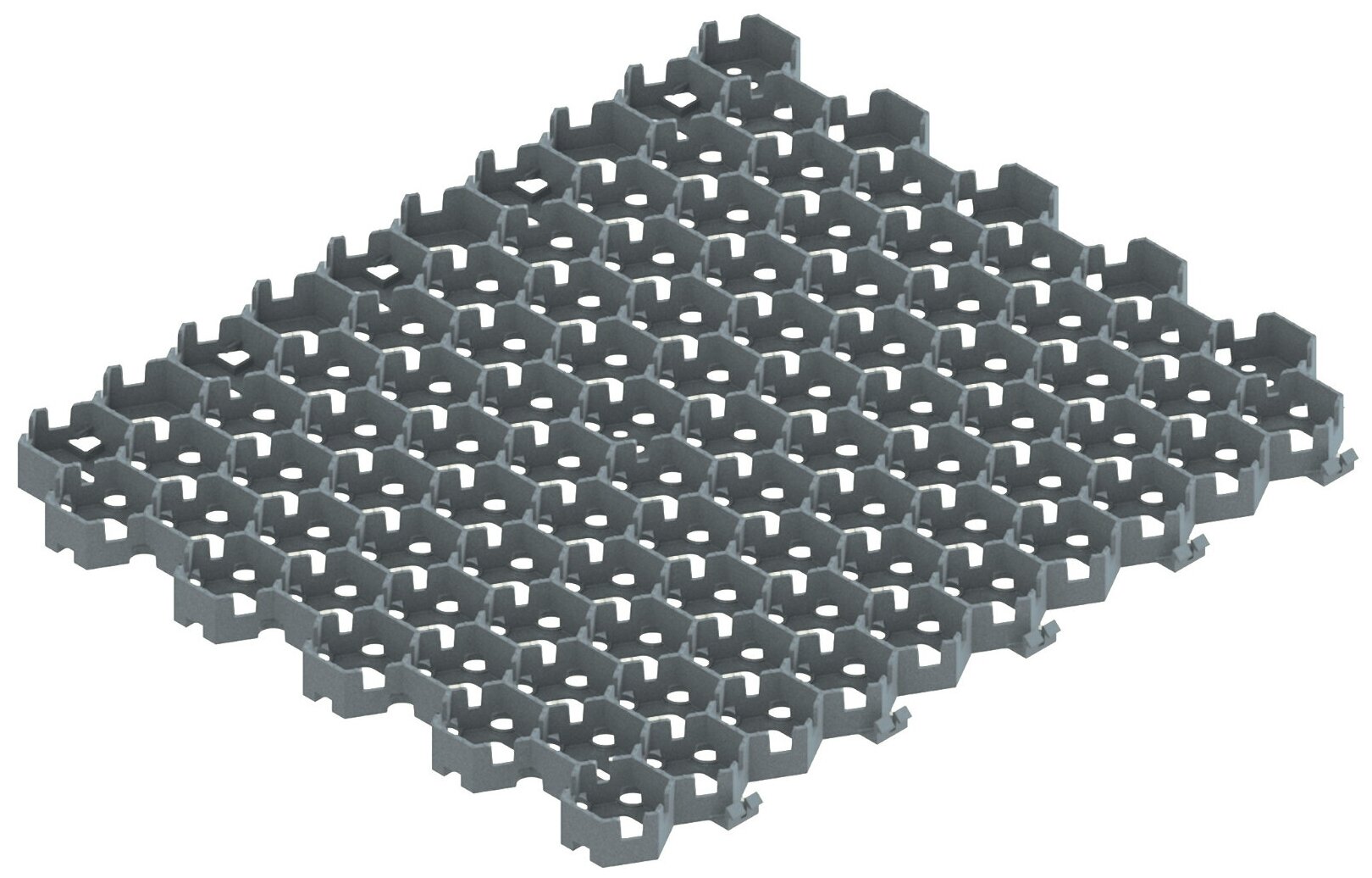 Газонная решетка Hexarm серая 580x495x30 мм, Standartpark (Стандартпарк), упаковка 6 штук (1,58 кв.м) - фотография № 1