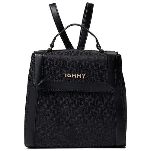 Рюкзак TOMMY HILFIGER, искусственная кожа, полиэстер, полиуретан, текстиль, внутренний карман, черный