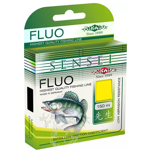 mikado леска sensei bream 30м 0 18мм 5кг арт zlec 018 Монофильная леска MIKADO Sensei Fluo d=0.24 мм, 150 м, 6.5 кг, зеленый, 1 шт.