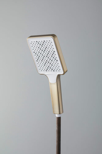 Изображение товара Лейка для душа Frap F025, золотой сатин, покрытие PVD, пластик, 3 режима, переключение-кнопка