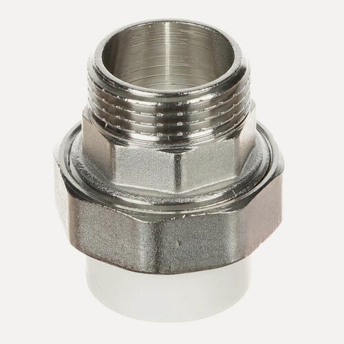 Изображение товара Муфта разъемная Valfex PPR d32х1/2" наружная резьба, американка полипропиленовая белая для отопления и водопровода.