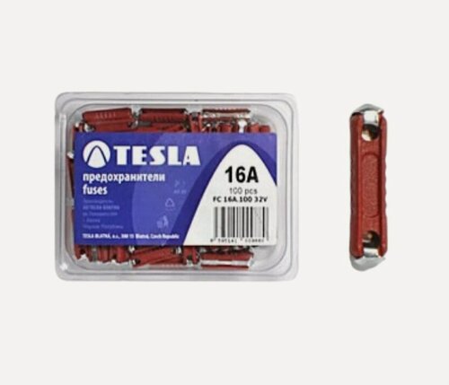 Изображение товара Предохранитель цилиндрический автомобильный FC 16A "TESLA" (5шт)