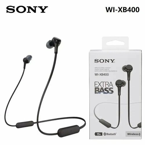 SONY Беспроводные наушники-вкладыши WI-XB400 с EXTRA BASS черный black 544500₽