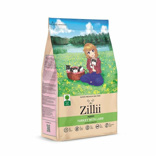 Корм сухой для щенков 800 г, гипоаллергенный ZILLII (Зилли) Puppy, Индейка с Ягнёнком