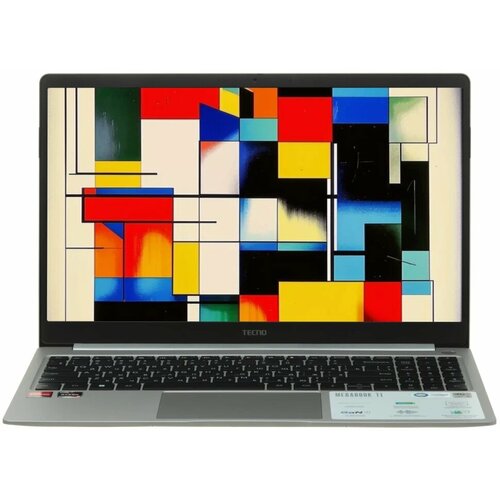 156 Ноутбук Tecno Megabook T15DA 1920x1080 IPS AMD Ryzen 5 7430U RAM 16 ГБ SSD 512 ГБ AMD Radeon Graphics без ОС серебристый 53999₽