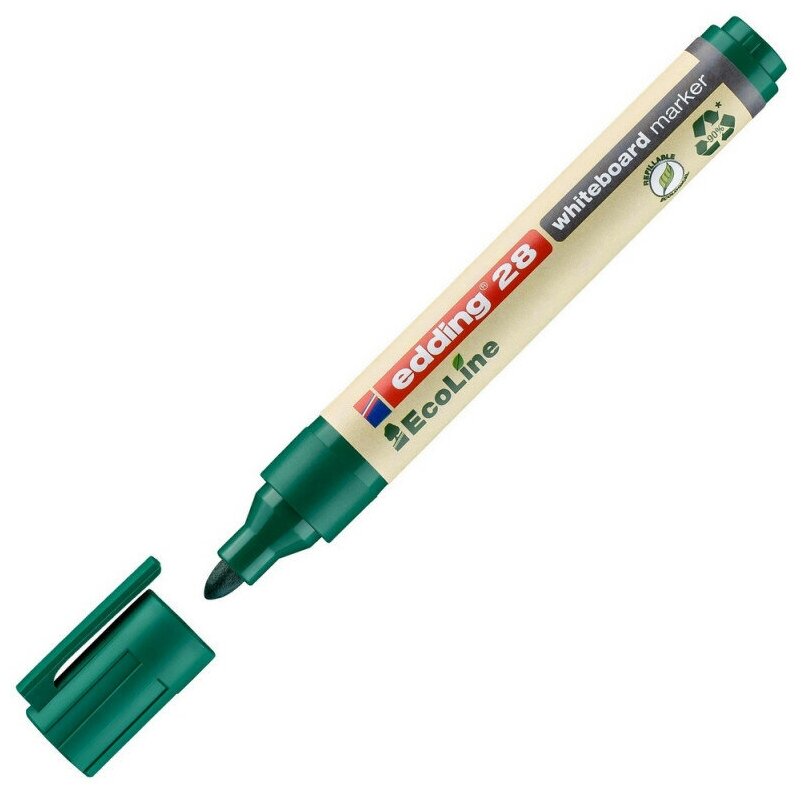 Маркер для досок EDDING 28/4 Ecoline, 1,5-3 мм, зеленый 1183253