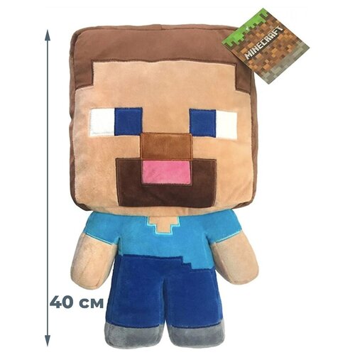 Декоративная подушка игрушка Майнкрафт Стив Minecraft Steve 24,5х7,5х40 см