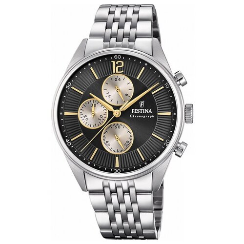 Наручные часы FESTINA Timeless Chrono, черный, серебряный наручные часы festina timeless chrono черный серебряный