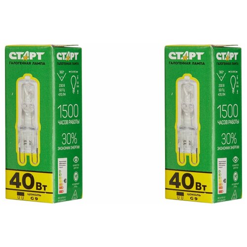 Старт Лампа галогенная 40W, 220V, 2 шт