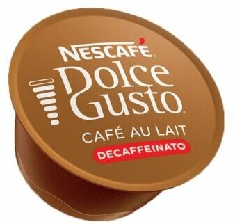 Кофе в капсулах Cafe Au Lait Decaffeinato для Nescafe Dolce Gusto, 48 капсул (16 шт х 3 уп), без кофеина, кофе с молоком - фотография № 7