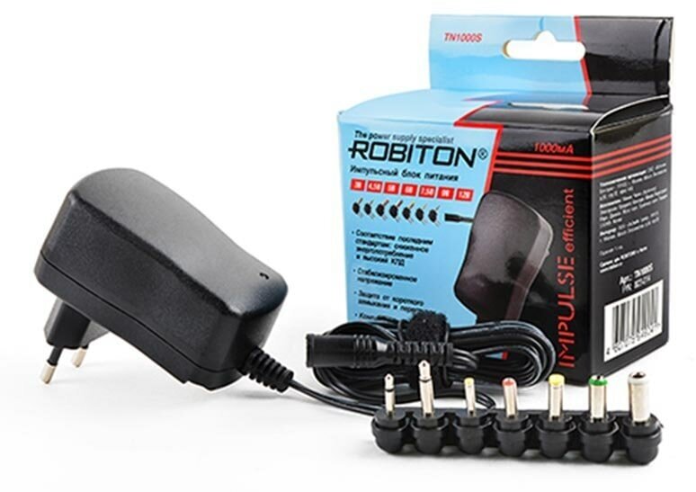 Блок питания ROBITON Impulse Efficient TN500S 7 штекерами, защита от КЗ