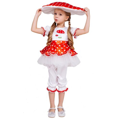 Костюм для девочки Мухомор (13201) 134 см детский костюм белый гриб 13165 134 см