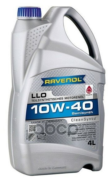 Ravenol Масло Моторное Ravenol Llo 10w-40 Полусинтетическое 4 Л 4014835724396