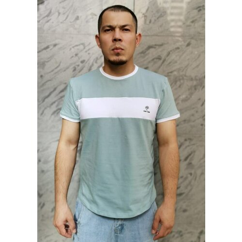 Футболка ТЮМ-ТЮМ, размер M, голубой, белый