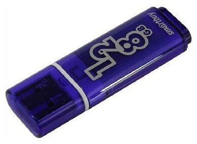 Флешка SmartBuy Glossy USB 3.0 128 ГБ, 1 шт., темно-синий