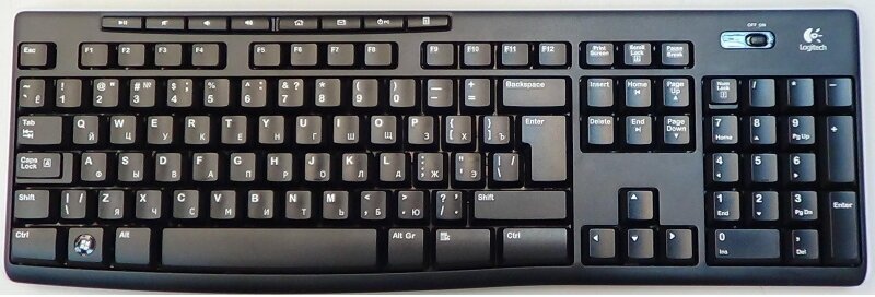 Клавиатура Logitech Wireless Keyboard K270, беспровод, РУС грав(920-003757)