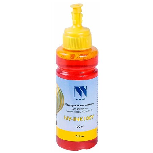 Чернила NV PRINT универсальные на водной основе NV-INK100Y для аппаратов Epson (100 ml) Yellow