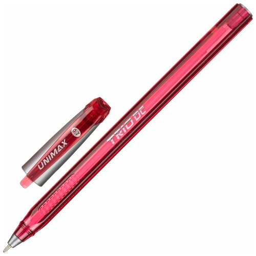 Ручка шариковая неавтоматическая Unomax/Unimax Trio DC tinted 0,7мм, красная, 50 шт.
