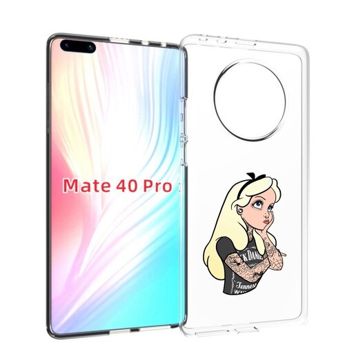 Чехол MyPads принцесса-в-татуировках женский для Huawei Mate 40 Pro (NOH-NX9) задняя-панель-накладка-бампер