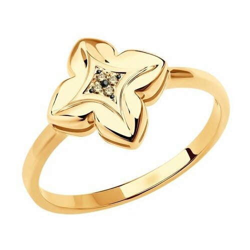 фото Золотое кольцо sokolov 1012111 с бриллиантом diamant-online