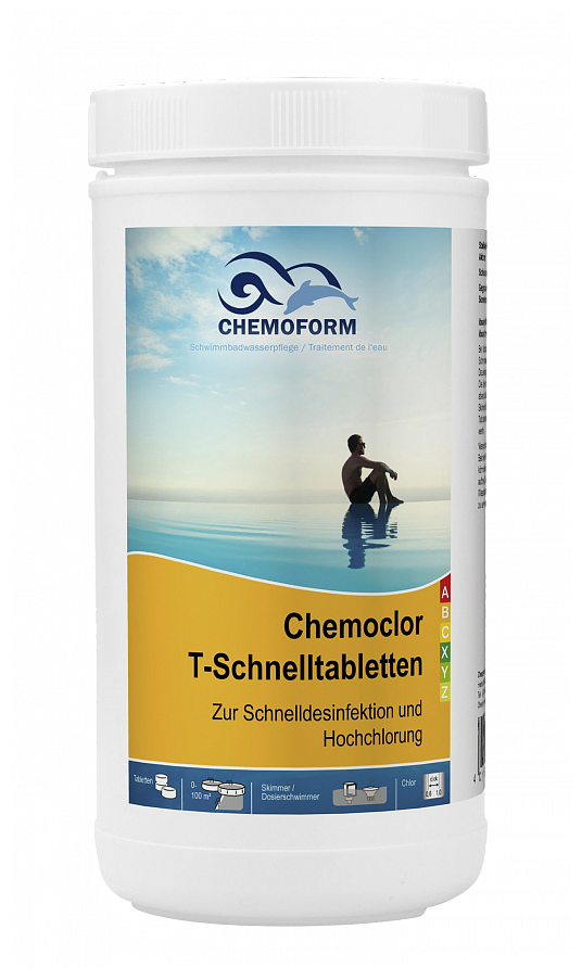 Chemoform Хлорные таблетки "Кемохлор Т" 20 г для длительной дезинфекции воды в бассейне 1 кг