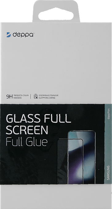 Защитное стекло Deppa для Galaxy A22 3D Full Glue (черная рамка) - фото №5