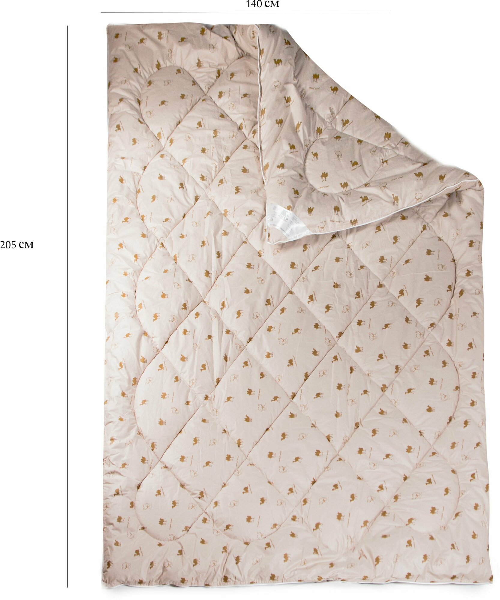 Одеяло Донской Текстиль евро 200x220 см, Зимнее, с наполнителем Верблюжья шерсть - фотография № 2