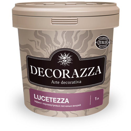 Декоративное покрытие Decorazza Lucetezza Argento (LC 001) 1 л decorazza seta декоративное покрытие с шелковым переливом баз argento st 001 5л