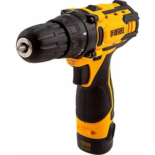 Дрель-шуруповерт аккумуляторная DENZEL CDL-12CB Li-Ion 12 В 1 АКБ 4650₽
