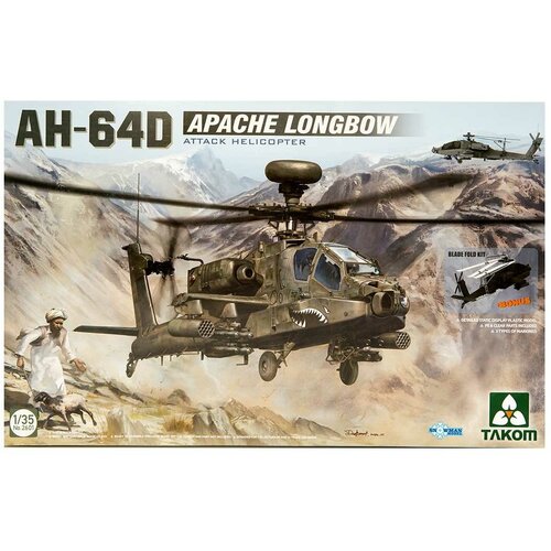 AH-64D Longbow Апач 2601 Takom 1:35 Сборная модель вертолета