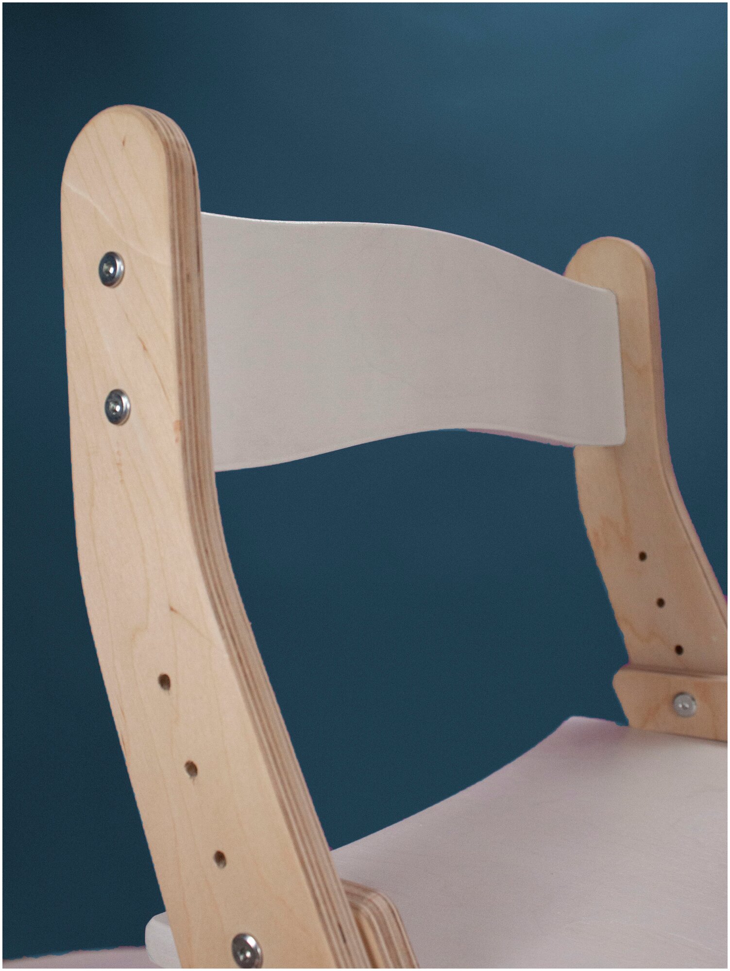 Растущий регулируемый стул CATBIRD, материал береза, цвет белый, толщина 15 мм - фотография № 8