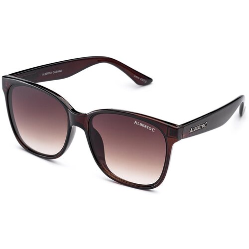 фото Солнцезащитные очки alberto casiano, вайфареры, оправа: пластик, спортивные, с защитой от уф, коричневый
