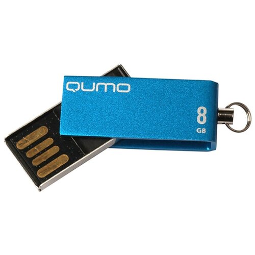 флешка usb 8gb qumo optiva 02 usb2 0 голубой qm8gud op2 blue USB Flash накопитель QUMO 8Gb QUMO Fold Blue (QM8GUD-FLD-Blue)