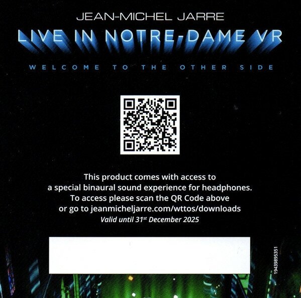 Jean Michel Jarre Jean Michel JarreJean-michel Jarre - Welcome To The Other Side: Live In Notre-dame Vr (limited, 180 Gr) Sony Music - фото №4