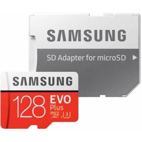 Карта памяти Samsung EVO PLUS microSDXC 128Gb Class10 MB-MC128KA/RU +adapter