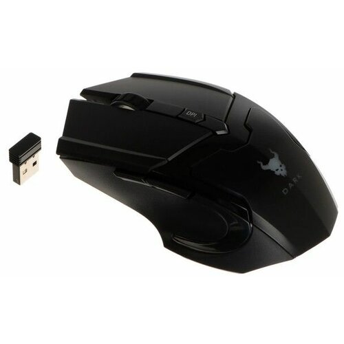Мышь RUSH Dark игровая беспроводная 1600 dpi 2хААА USB подсветка чёрная 137500₽