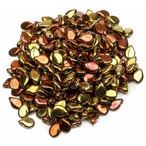 Стеклянные чешские бусины, Pip Beads, 5х7 мм, цвет Crystal California Gold Rush, 250 шт.