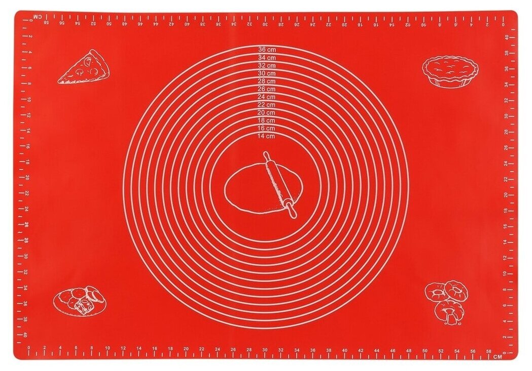 Силиконовый коврик для теста 64x45 см. HomeMaster. Раскатка. Запекание. - фотография № 2