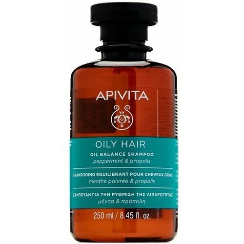 APIVITA Шампунь для жирных волос Peppermint And Propolis