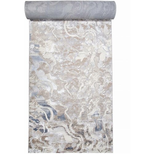 Ковровая дорожка D070A - CREAM SHIRINK / BLUE FDY - коллекция PERU 3.00x25.00