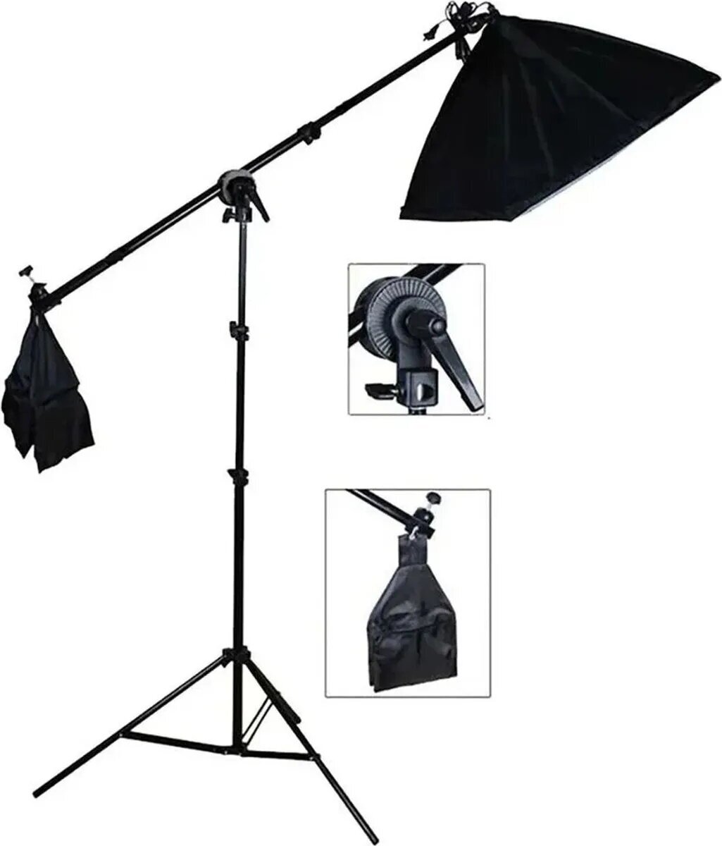 Rekam CL-555-FL3-SB Boom Kit Комплект флуоресцентных осветителей с софтбоксами - фото №8