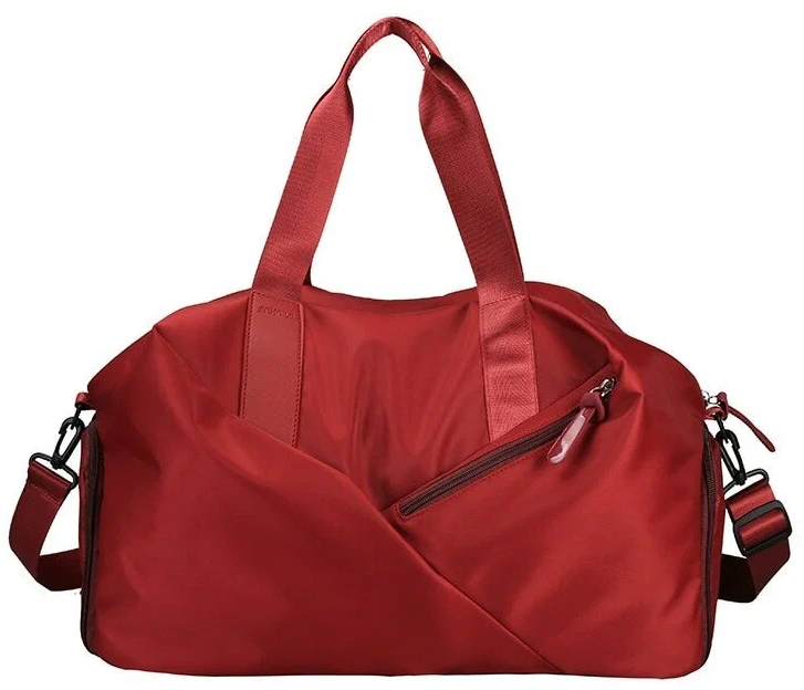 Спортивная сумка JUST FIT (Красная) дорожная через плечо для фитнеса ручная кладь отделение под обувь