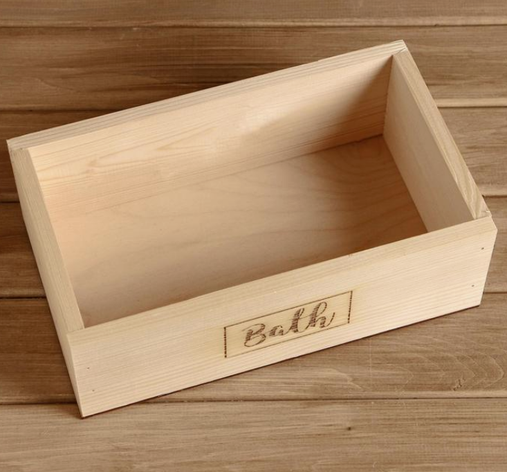 Ящик деревянный "Bath", 24.5×14×8 см 5199088
