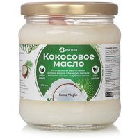 Масло кокосовое, нерафинированное, холодный отжим Extra Virgin на дубовом прессе, из свежих филиппинских зеленых кокосов, BAYTLER, 450 мл, 400 г.