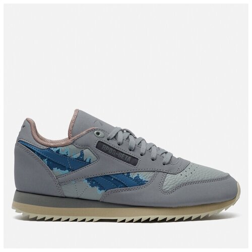 фото Мужские кроссовки reebok x jurassic world classic leather ripple серый , размер 42 eu