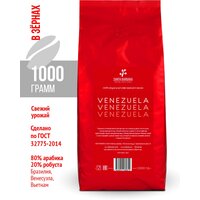 Кофе в зернах «Santa Barbara Venezuela» 1кг, смесь Арабики 80% и Робусты 20%, Бразилия, Венесуэла, Въетнам